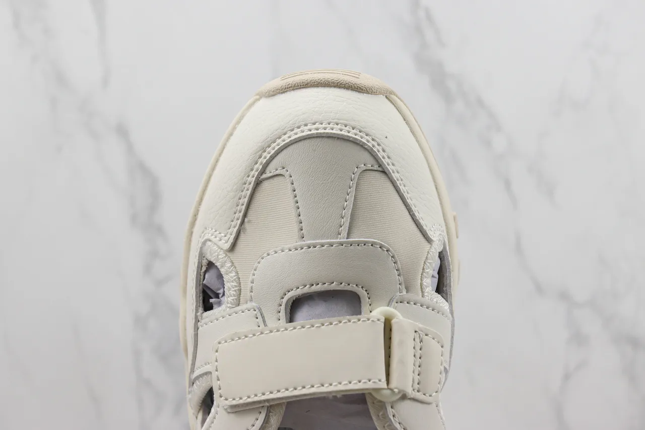 Off-White Cream লস অ্যাঞ্জেলস এঞ্জেলস লোগো মোটা প্ল্যাটফর্ম ক্যাজুয়াল স্যান্ডেল 6