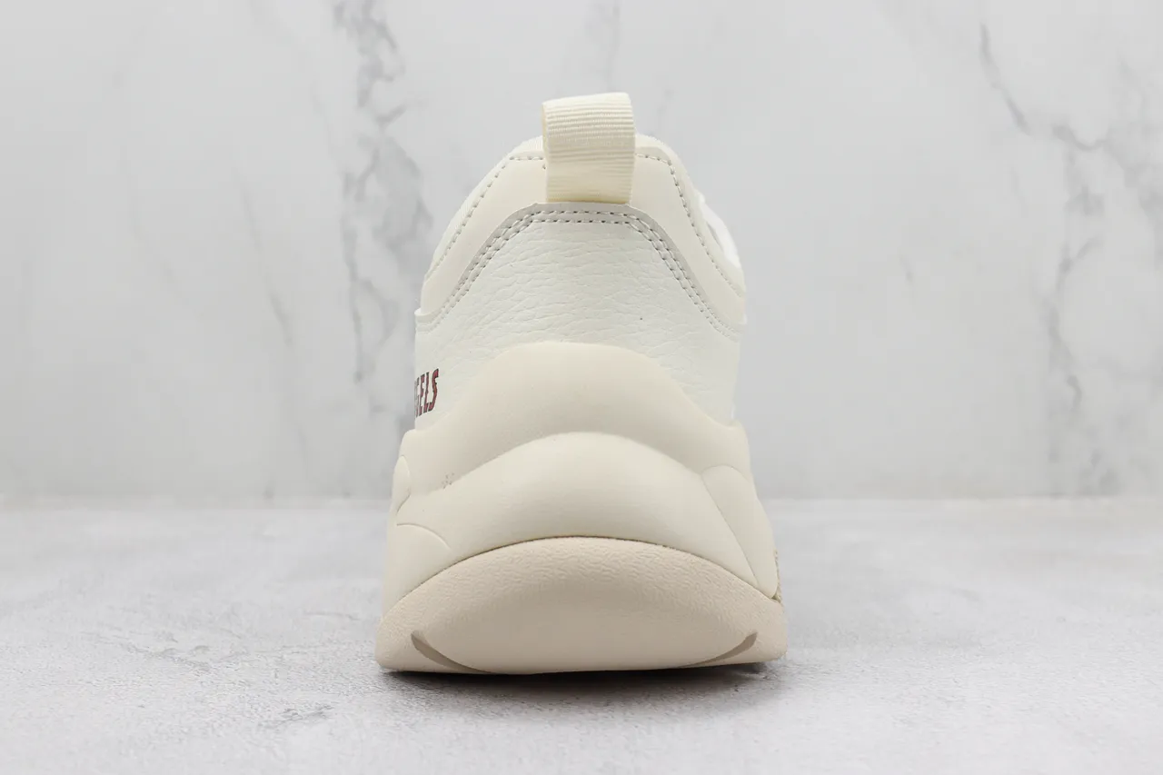 Off-White Cream লস অ্যাঞ্জেলস এঞ্জেলস লোগো মোটা প্ল্যাটফর্ম ক্যাজুয়াল স্যান্ডেল 9