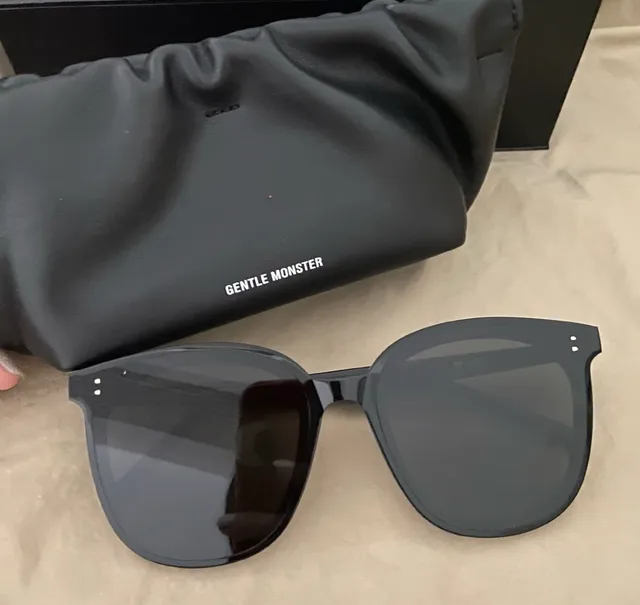 Lunettes de soleil oversized monture noire en forme d'oeil de chat avec lentilles dégradées 2