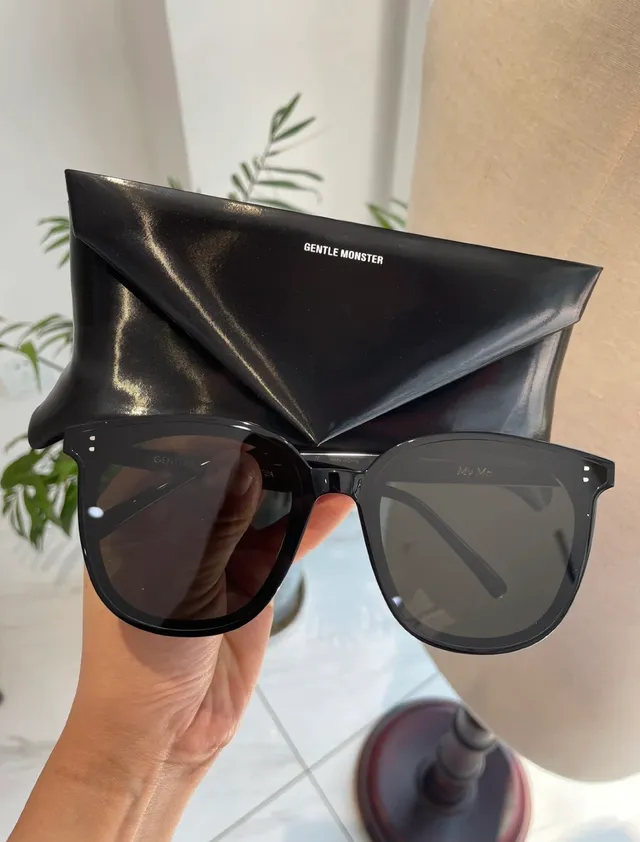 Lunettes de soleil oversized monture noire en forme d'oeil de chat avec lentilles dégradées 5