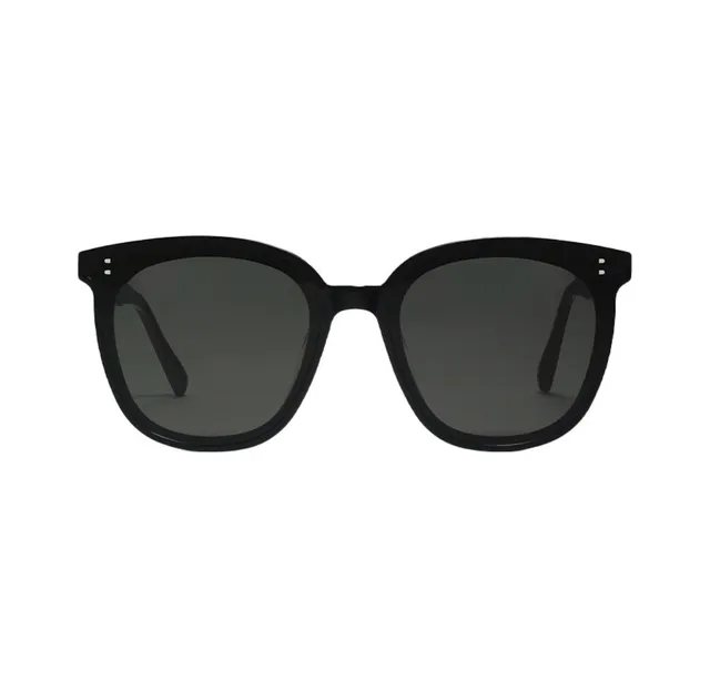 Lunettes de soleil oversized monture noire en forme d'oeil de chat avec lentilles dégradées 8