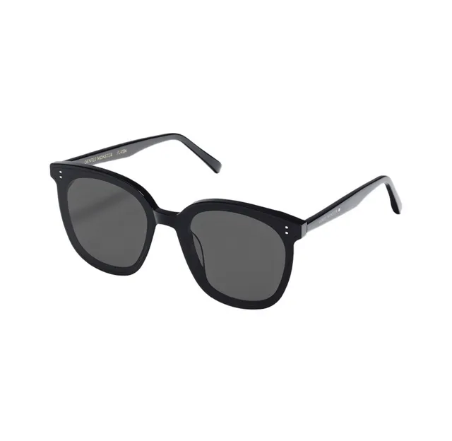 Lunettes de soleil oversized monture noire en forme d'oeil de chat avec lentilles dégradées 9