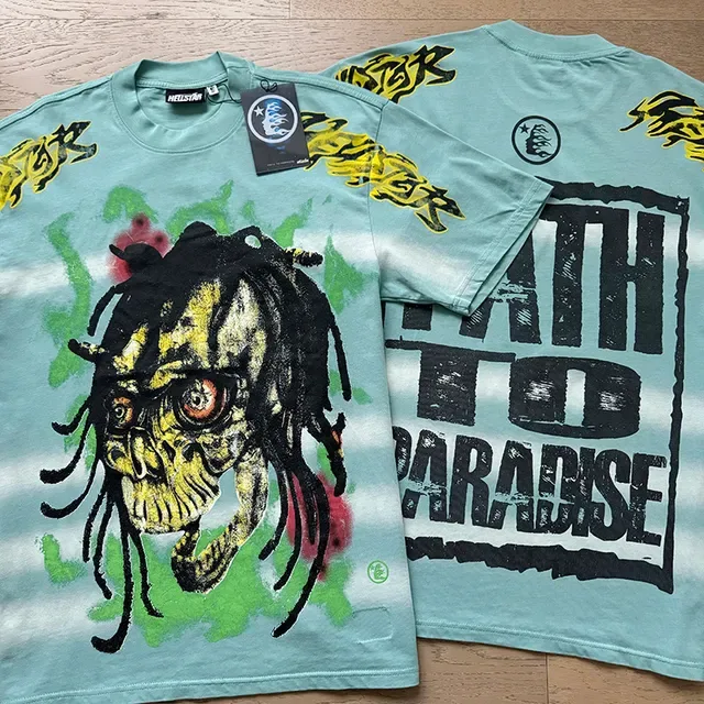 T-shirt oversize double face imprimé graphique crâne et 'Path To Paradise' 7