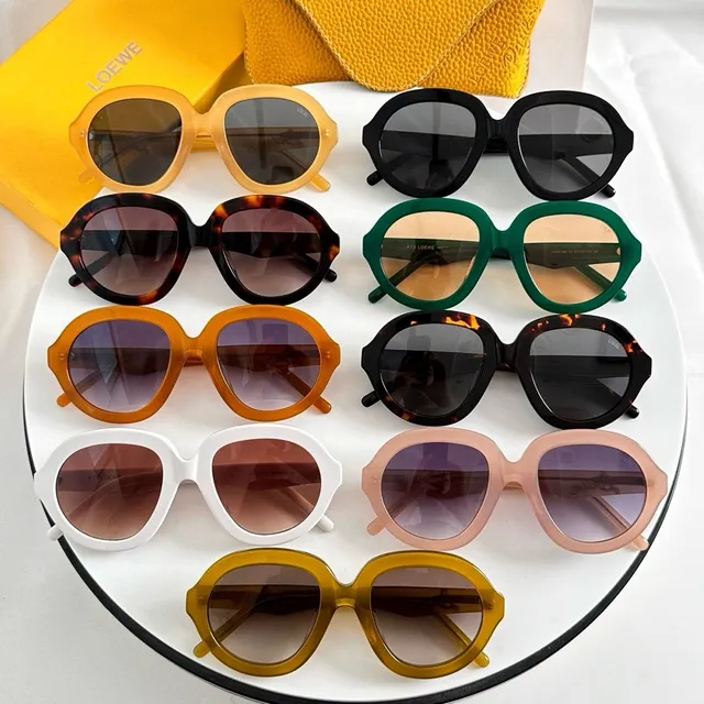Lunettes de soleil oversized rondes noires en acétate 2