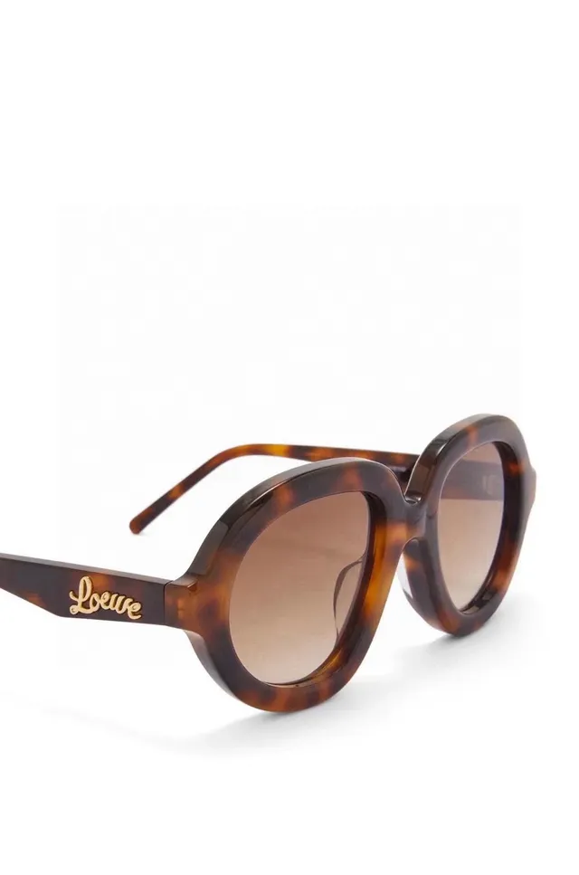 Lunettes de soleil oversized rondes noires en acétate 4