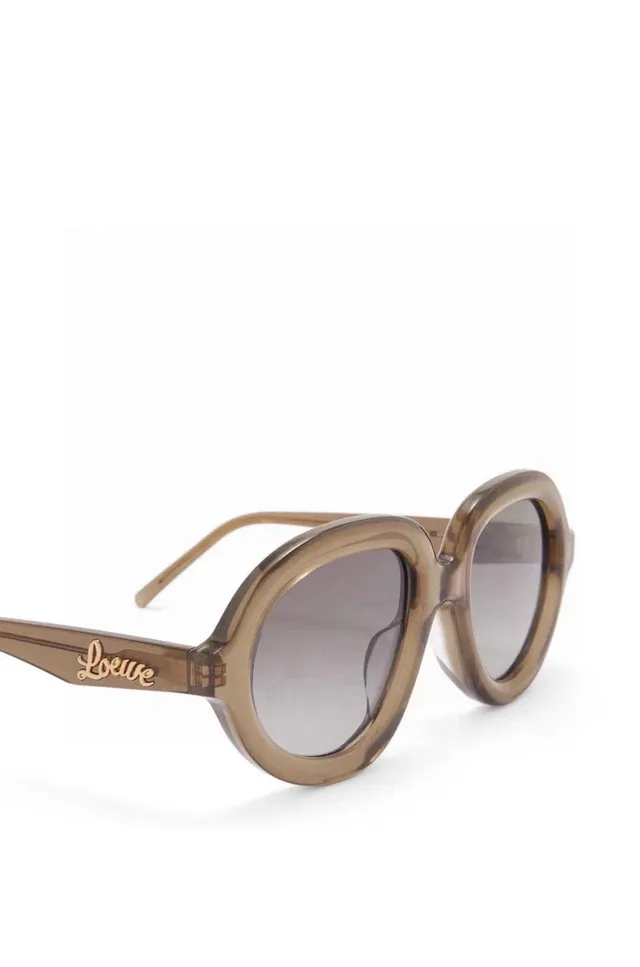 Lunettes de soleil oversized rondes noires en acétate 7