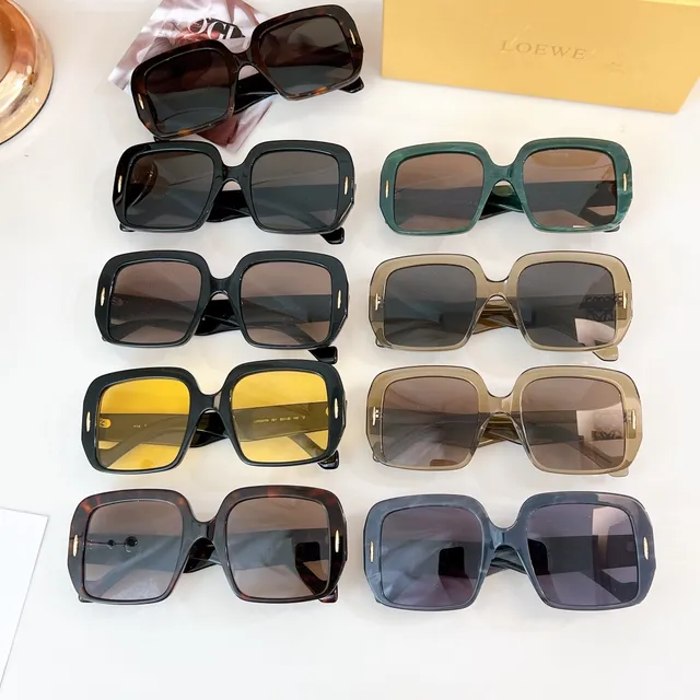 Oversized Square Black Frame Amber Lens Sunglasses 2