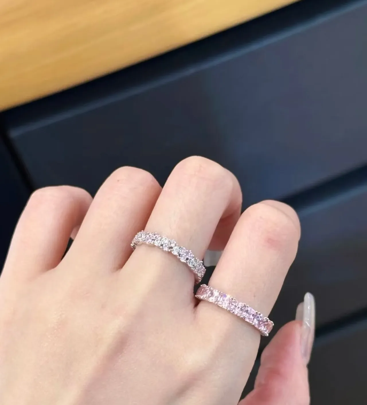 Pavé-Set Multi-Stone Eternity Band Ring 4