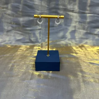 Aretes Pavé Aro Abierto Colgantes