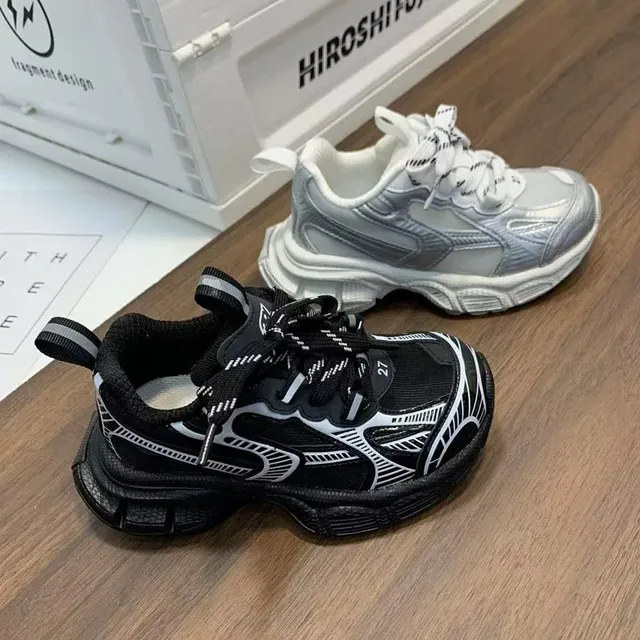Sneakers Chunky Sculpted Sole Silhouette Oversized rose argent 13