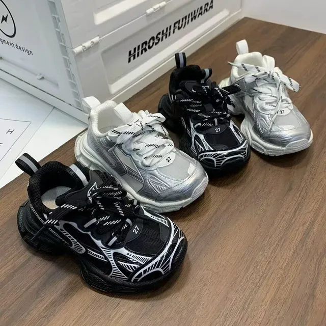 Sneakers Chunky Sculpted Sole Silhouette Oversized rose argent 14