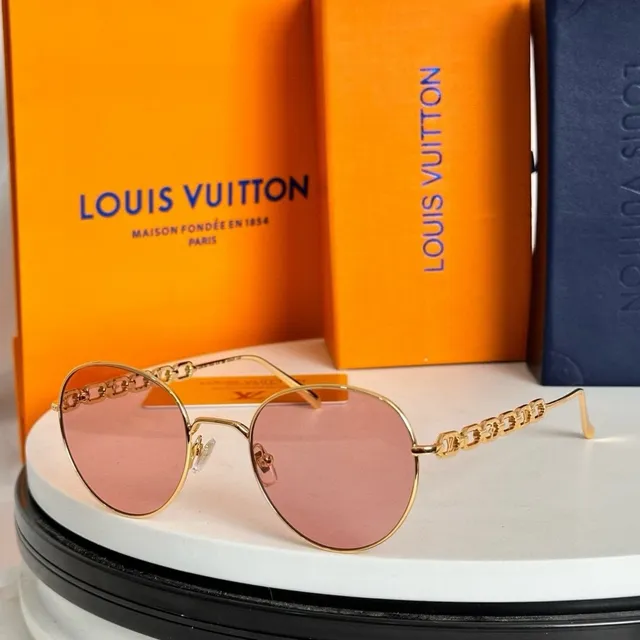 PROPHET MOSES Chain-Link Temple Oval Sunglasses 4
