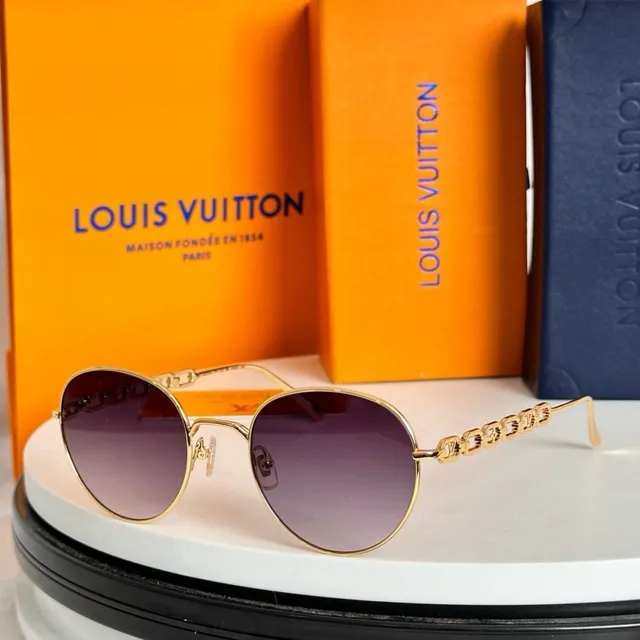 PROPHET MOSES Chain-Link Temple Oval Sunglasses 5