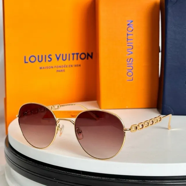 PROPHET MOSES Chain-Link Temple Oval Sunglasses 6