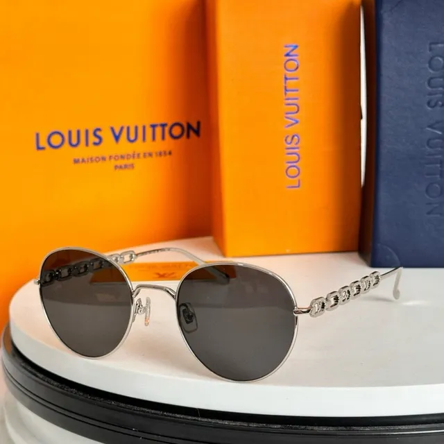 PROPHET MOSES Chain-Link Temple Oval Sunglasses 8