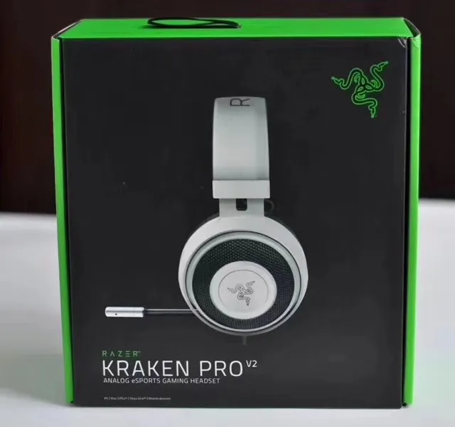 Razer हरा काला जीवंत चेसिस डिटैचेबल बूम माइक ओवर-यर हेडफोन्स 8