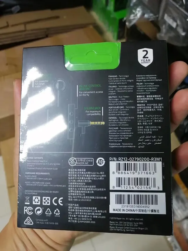Razer हरा काला जीवंत चेसिस डिटैचेबल बूम माइक ओवर-यर हेडफोन्स 13