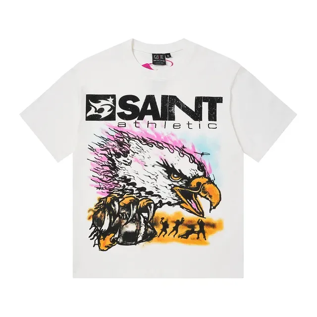 SAINT Athletic Eagle Graphic White T-Shirt 3