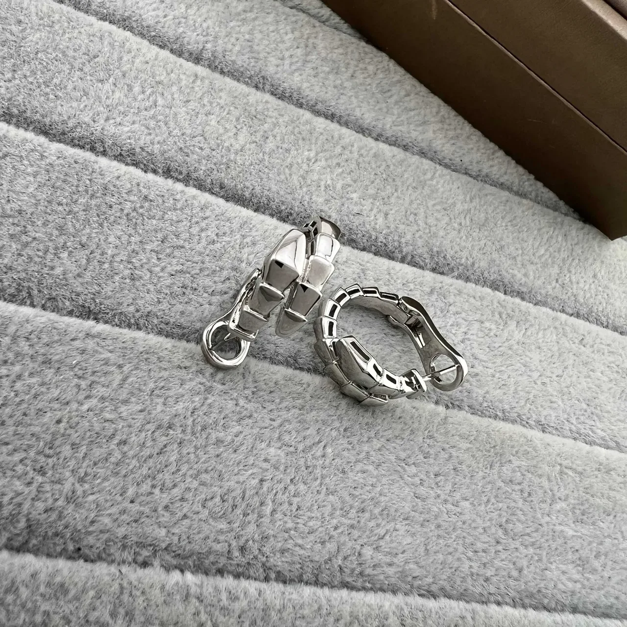 Silver Gold Segmented Geometric Hinged Hoop Earrings 6