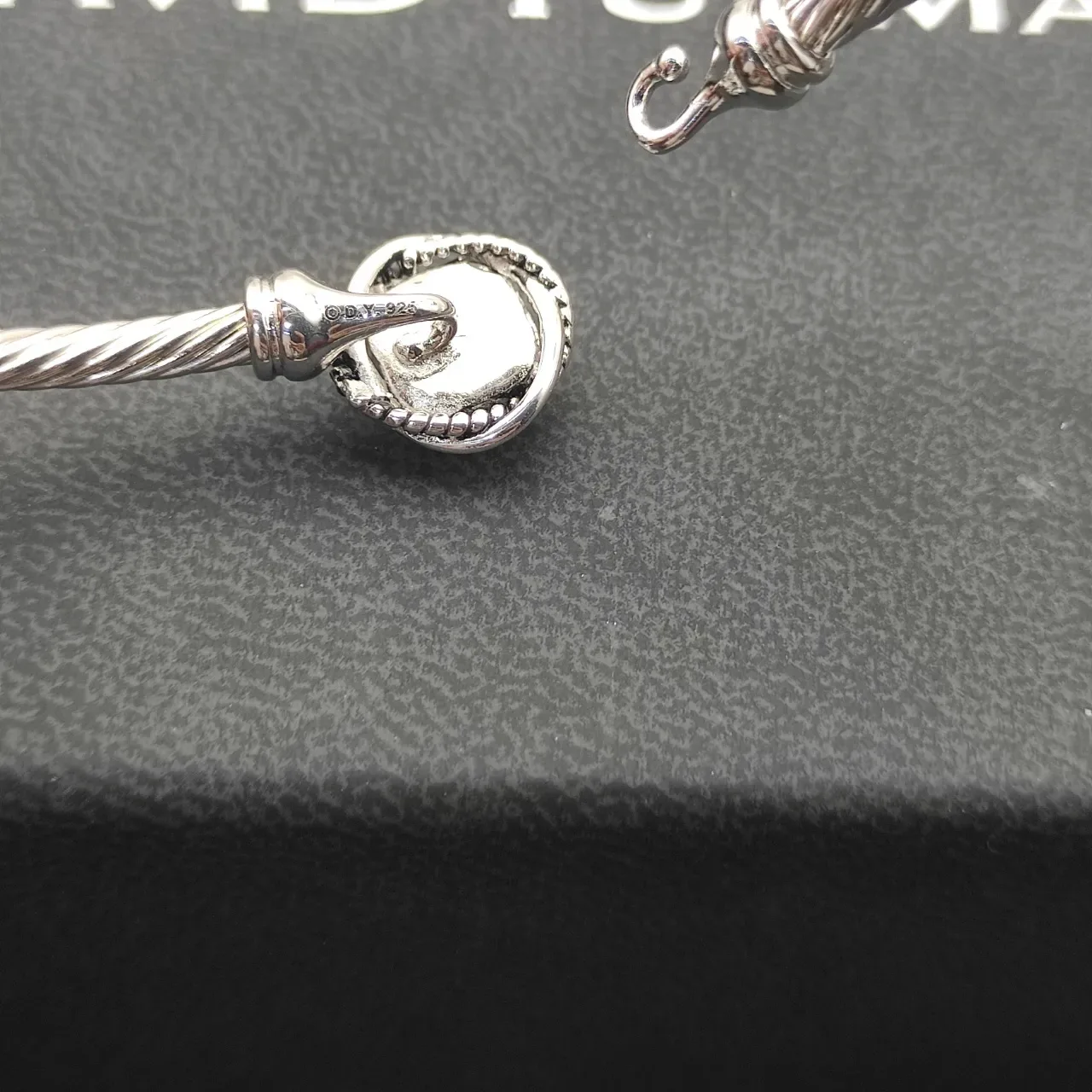 Silver Purple Twisted Cable Wire Band Faceted Gemstone Bracelet 4
