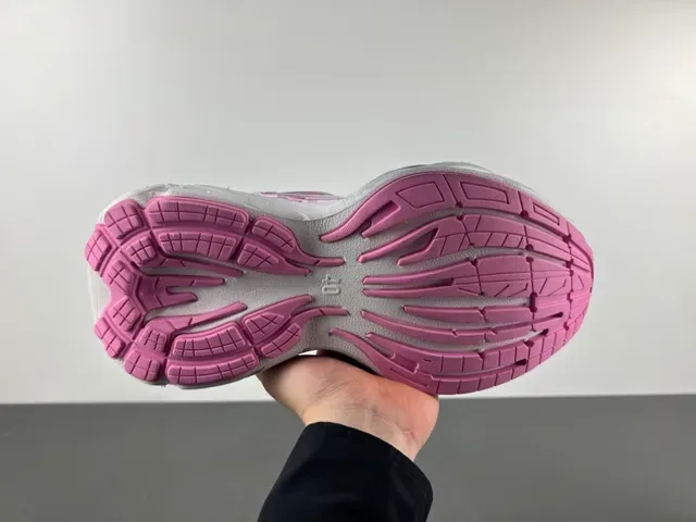 Skechers D'Lites सफेद गुलाबी प्लेटफॉर्म सोल लेयर्ड सिंथेटिक ओवरले चंकी स्नीकर्स 7