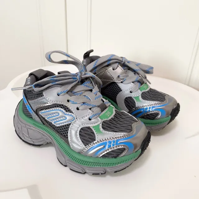 Skechers Silver Black Platform Sole Metallic Synthetic Overlays Chunky Sneakers 17