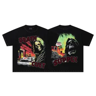 Camiseta oversized SUPPLY con estampado gráfico y ribete de tachuelas