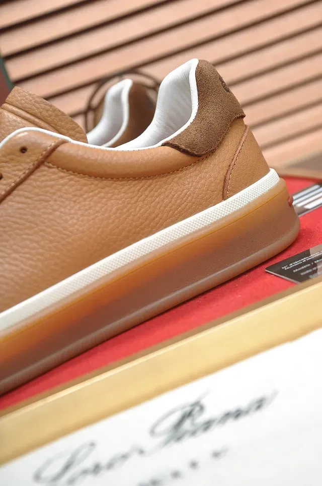 Tênis Lifestyle Couro Tan Low Top Solado de Goma 2
