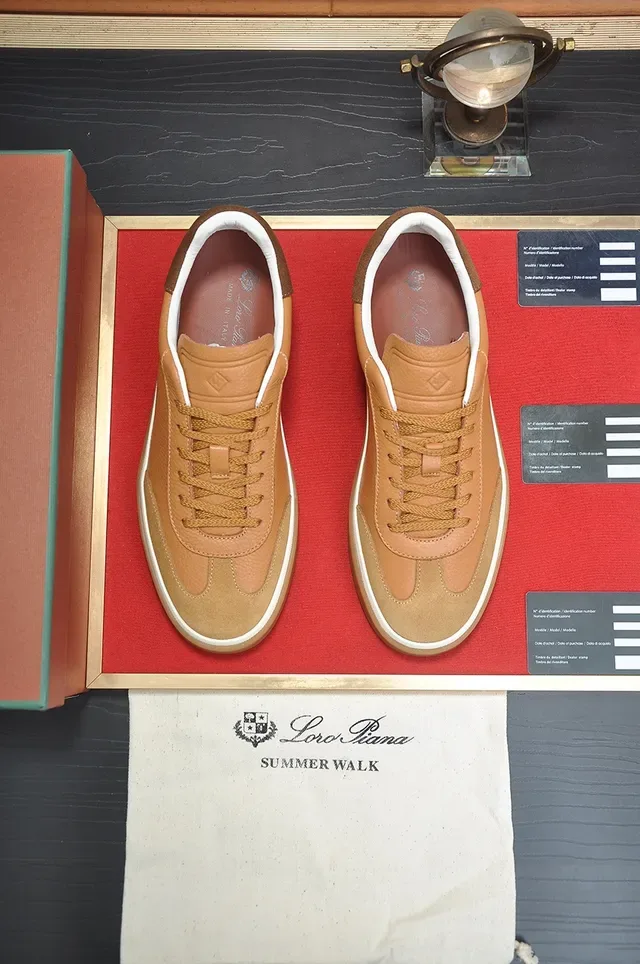 Tênis Lifestyle Couro Tan Low Top Solado de Goma 5