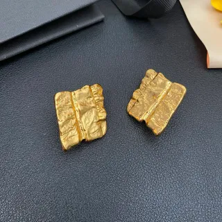 Textured Gold Folded-Book Silhouette Jewelry