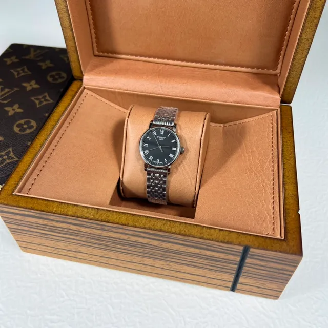 Tissot Everytime Black Dial Silver-Tone Quartz Watch 2