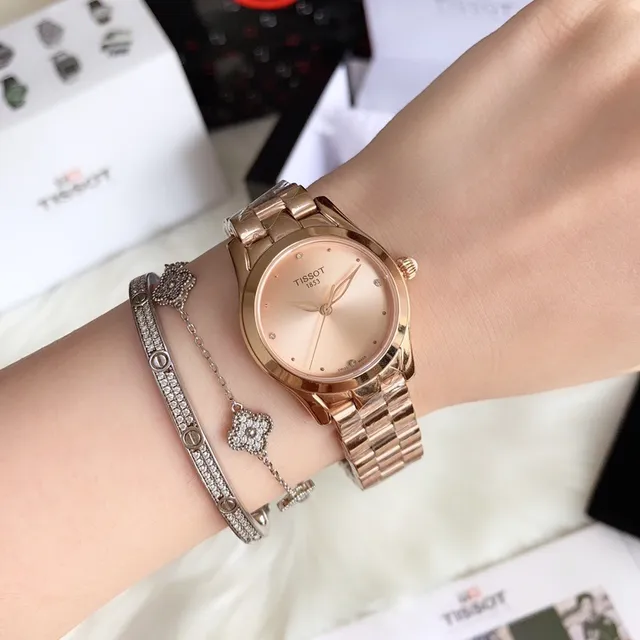 Tissot T-Lady Wave Series Rose Gold-Tone Quartz Watch 5