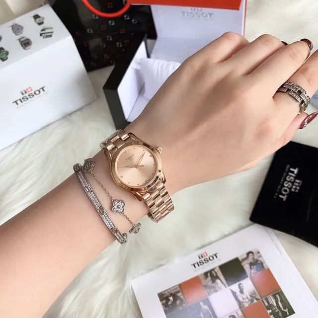 Tissot T-Lady Wave Series Rose Gold-Tone Quartz Watch 6