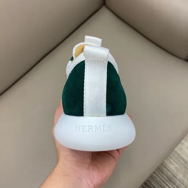 White and Green Mesh-Suede Lifestyle Sneaker 3