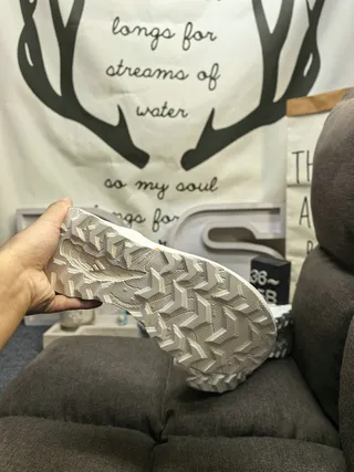 White and Silver Chunky Lifestyle Sneakers 4
