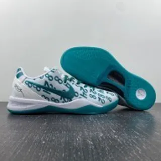 Zapatillas de interior con patrón blanco y turquesa de bajo corte