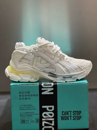 White and Translucent Yellow Chunky Sneaker 5