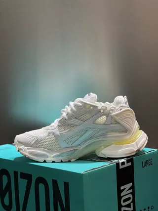 White and Translucent Yellow Chunky Sneaker 8