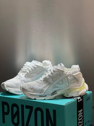 White and Translucent Yellow Chunky Sneaker 9