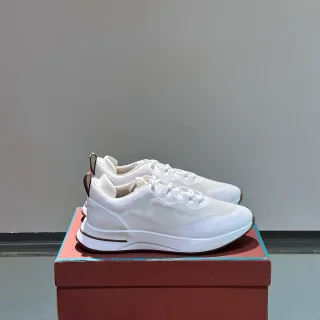 Zapatillas Minimalistas Blancas y Marrón con Upper de Malla y Sintético