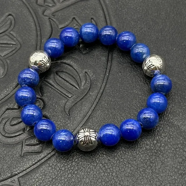 White Gold Beaded Stretch Bracelet 3