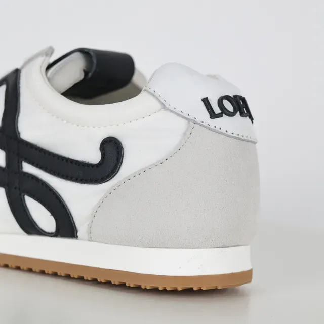 White Gray Low-Top Mixed-Material Upper Sneakers 4