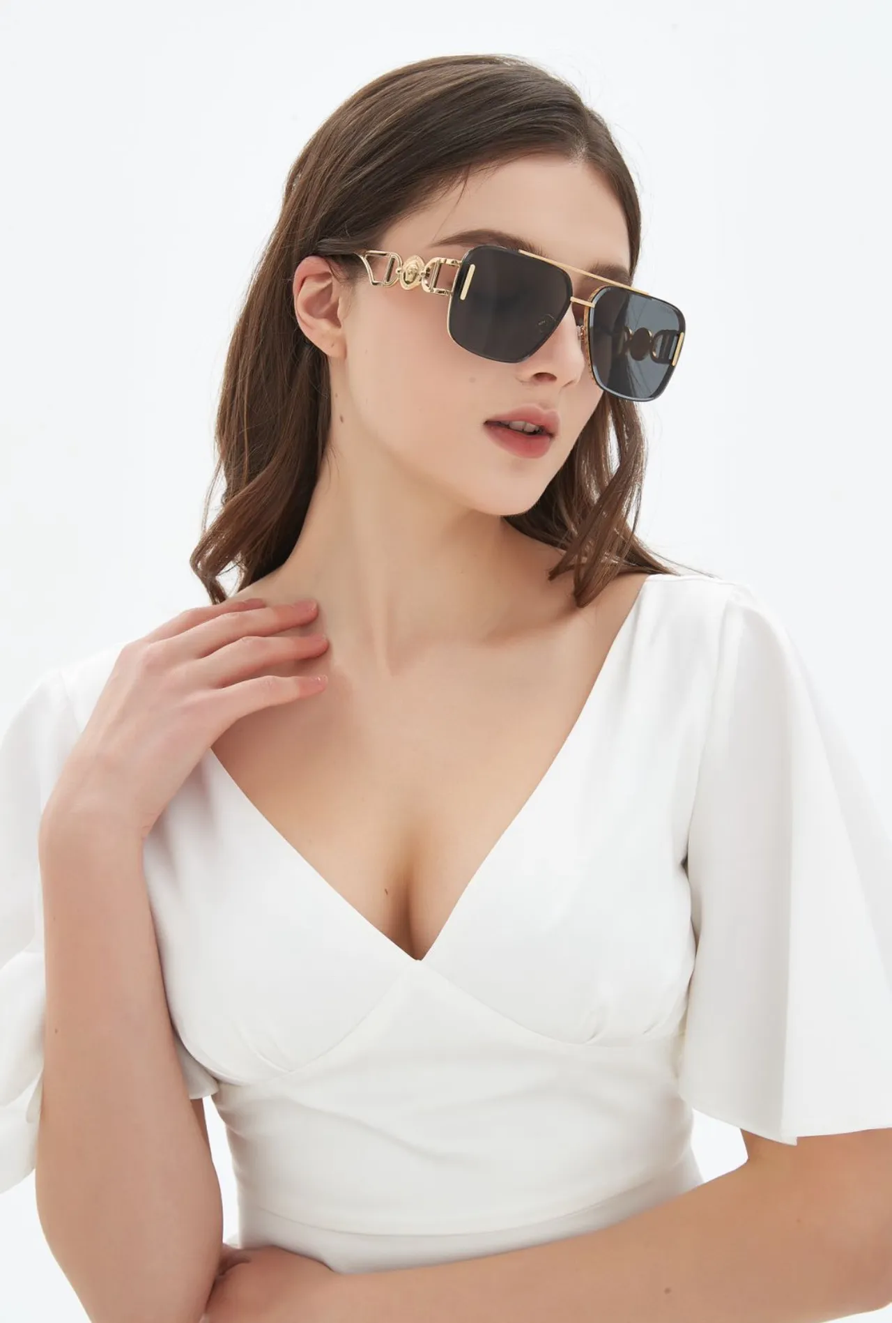 Gentle Monster Oversized Square Gold-Tone Gradient Sunglasses 9