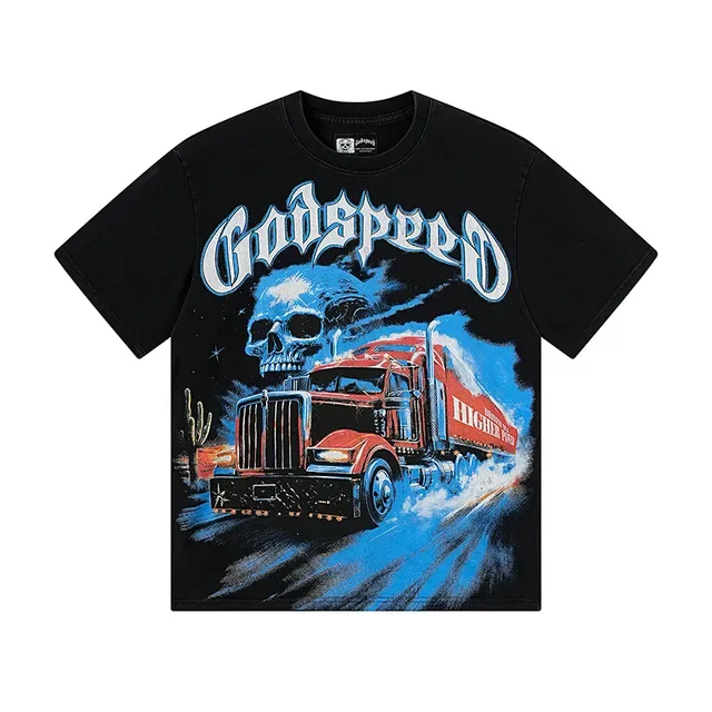 T-shirt col rond imprimé graphique Godspeed 3