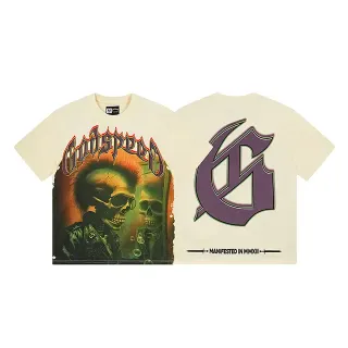 Godspeed Graphic-Print Double-Sided Distressed Edge T-Shirt