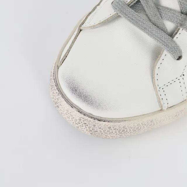 Golden Goose Superstar distressed أبيض glitter نجم أحذية رياضية أسلوب حياة 5