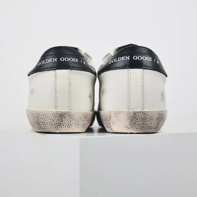 Golden Goose Superstar distressed أبيض glitter نجم أحذية رياضية أسلوب حياة 8