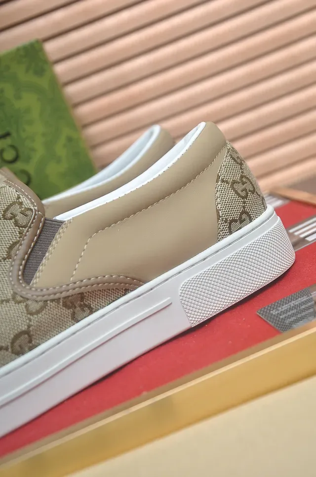 Gucci Ace GG Monogram 米色 踩拖式生活运动鞋 2