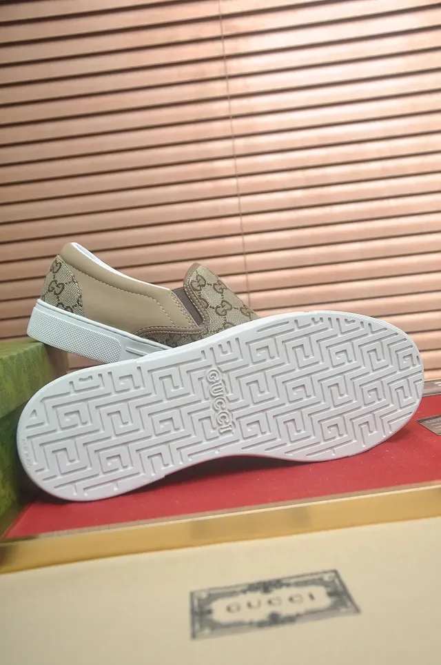 Gucci Ace GG Monogram 米色 踩拖式生活运动鞋 3