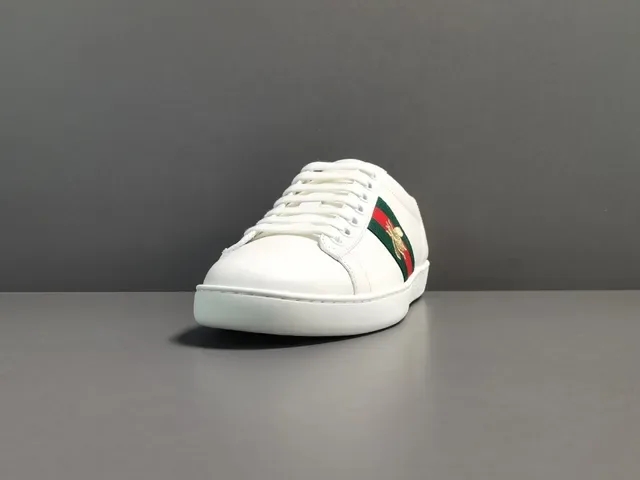 Gucci Ace Blanc Vert Rouge Web Stripe Bee Embroidery sneakers lifestyle 11